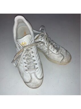 Adidas Gazelle Sneakers, Size 5.5, White